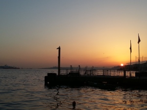 sunset in ortakoy